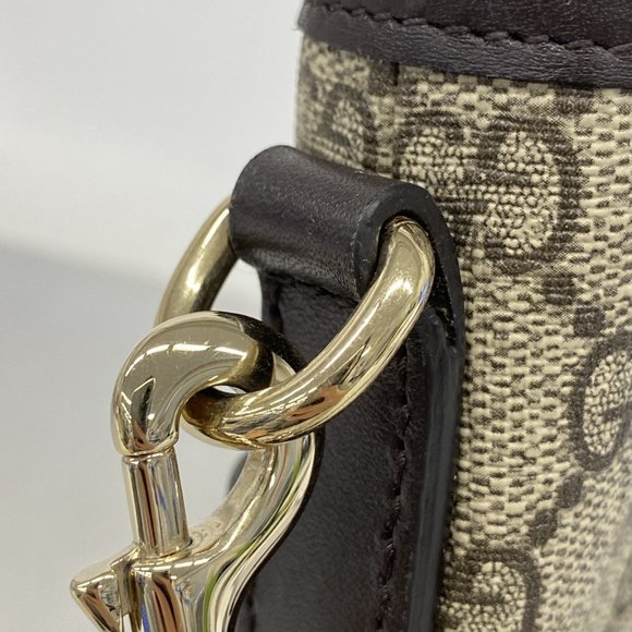 Gucci Shoulder Bag GG Supreme 388924 Brown Champagne Men's Women's - Picture 11 of 12